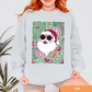 Floral Santa Green Sweatshirt