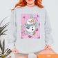 Floral Snowman Pink Sweatshirt