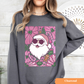 Floral Santa Pink Sweatshirt