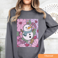 Floral Snowman Pink Sweatshirt