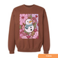 Floral Snowman Pink Sweatshirt