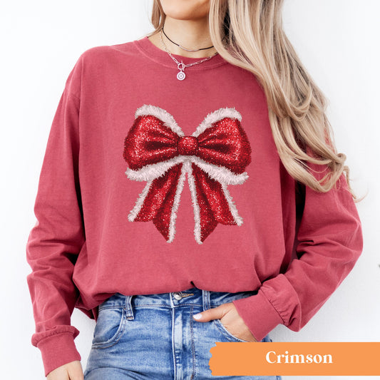 Santa Bow Long Sleeve