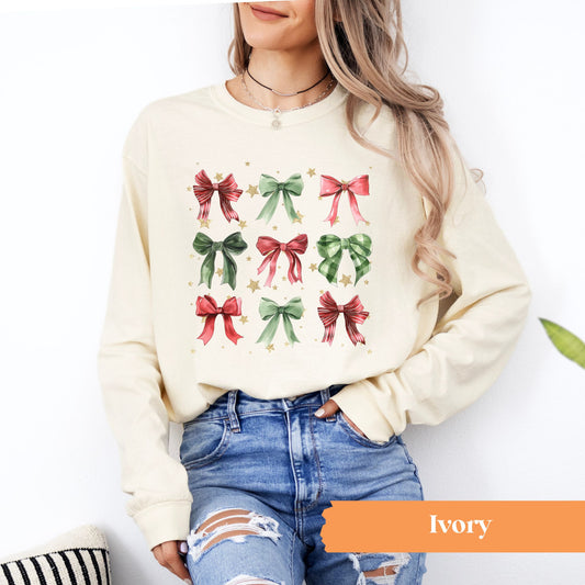 Christmas Bows Long Sleeve