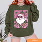 Floral Santa Pink Sweatshirt