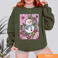 Floral Snowman Pink Sweatshirt