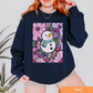 Floral Snowman Pink Sweatshirt