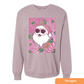 Floral Santa Pink Sweatshirt