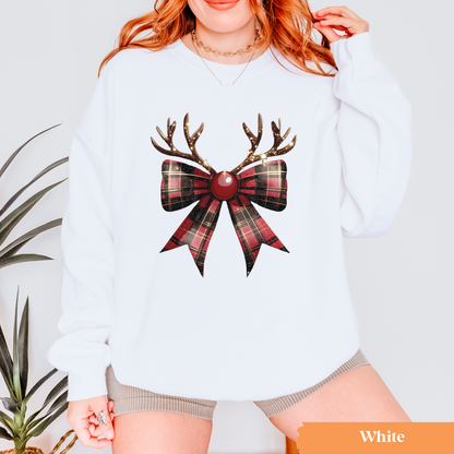 Reindeer Bow Sweatshirt