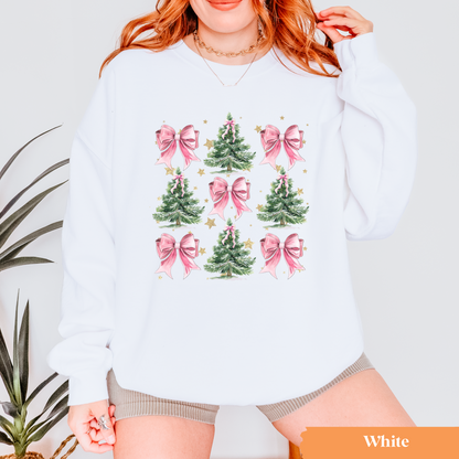 Christmas Tree Bow Sweatshirt