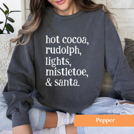 Christmas Words Crewneck Sweatshirt