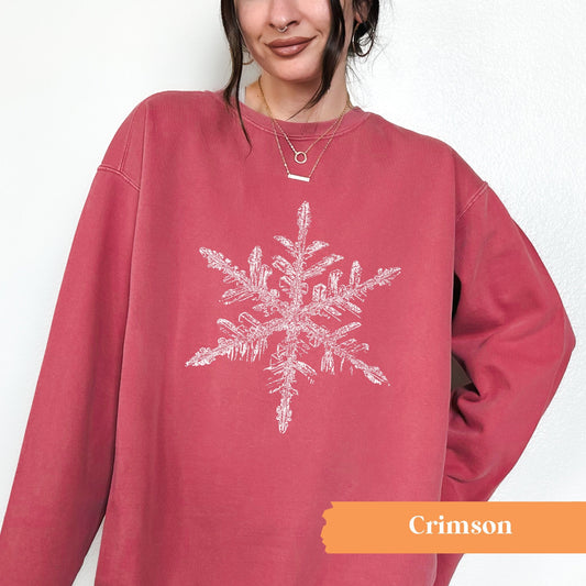 Crystal Snowflake Crewneck Sweatshirt