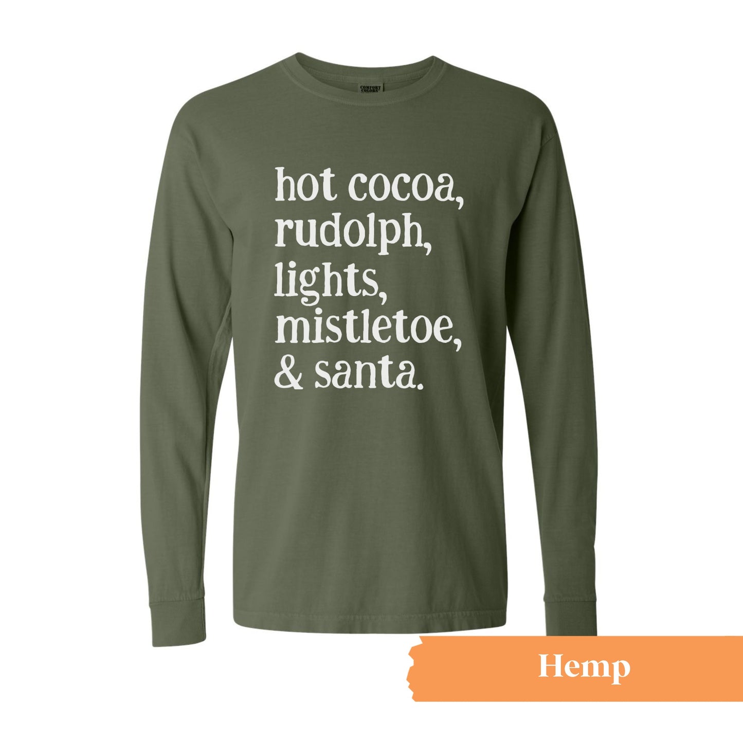 Christmas Words Long Sleeve