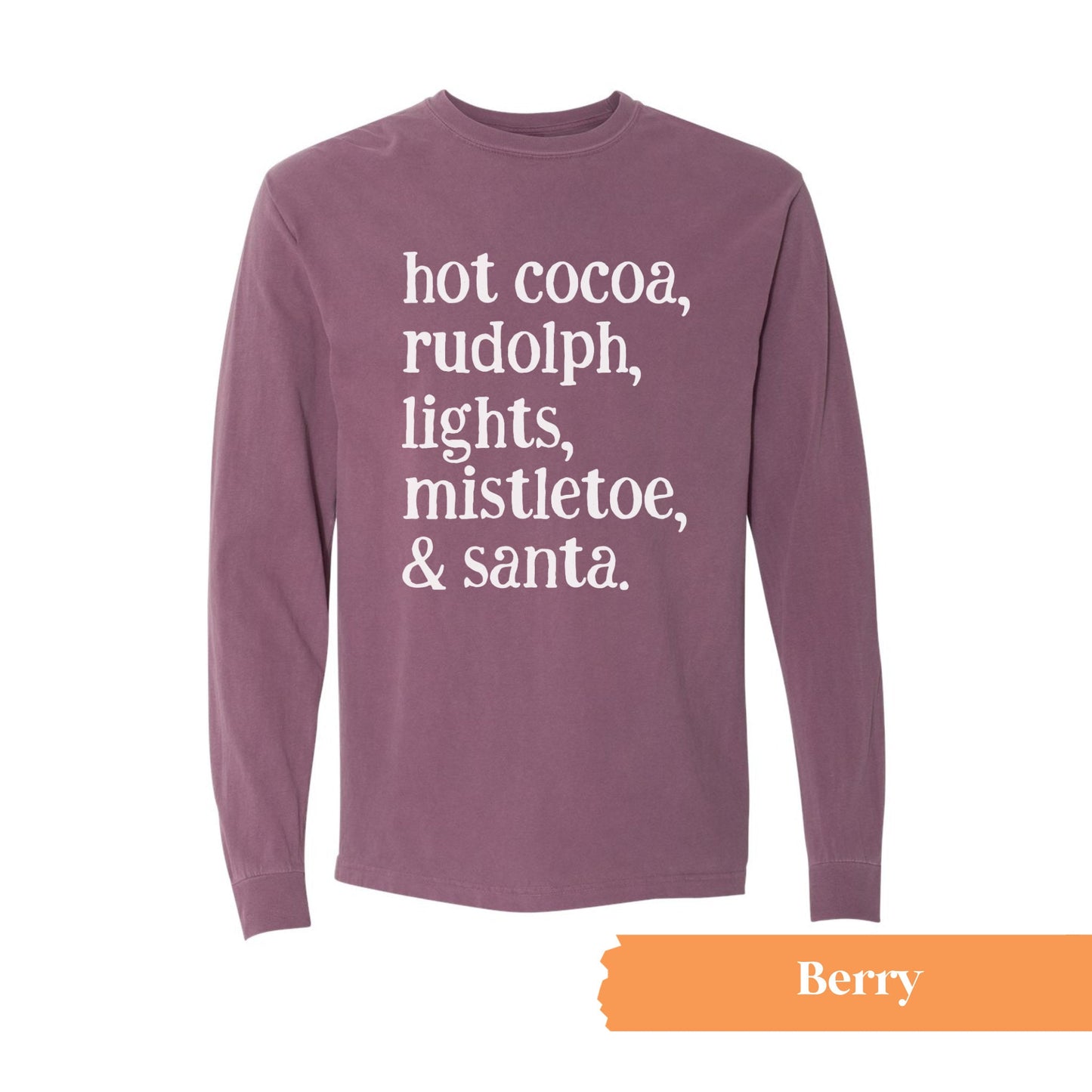 Christmas Words Long Sleeve