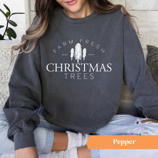 Farm Fresh Christmas Trees Crewneck Sweatshirt